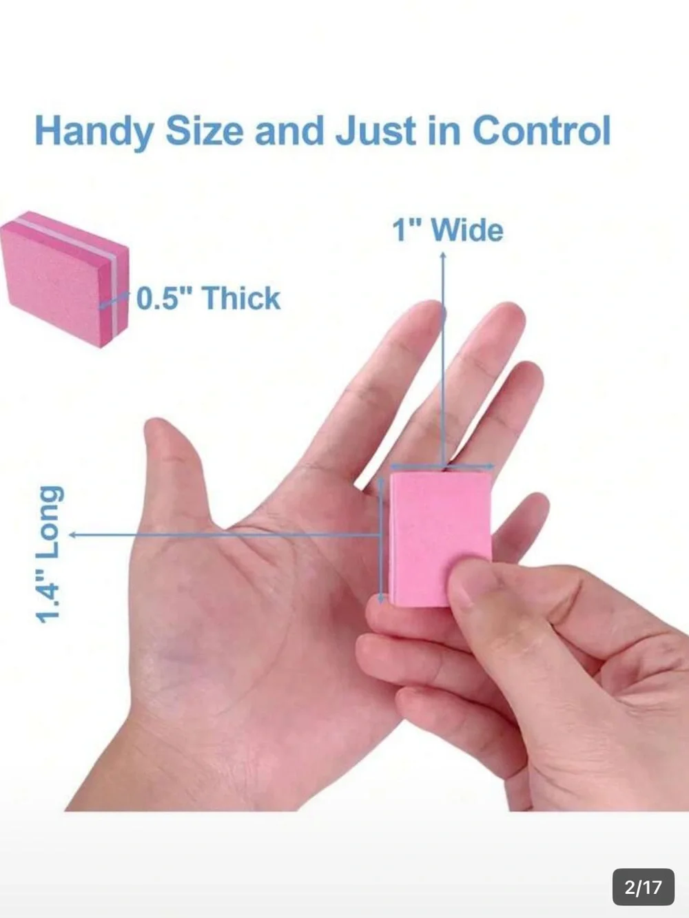 Pink Mini Foam Sanding Blocks- Multi-Pack